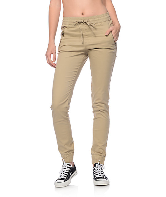 khaki nike joggers womens