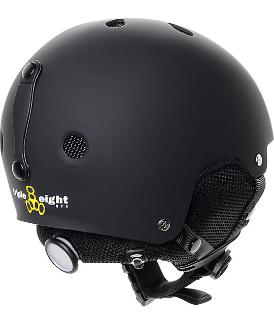 Triple Eight Audio Black Snowboard Helmet Zumiez