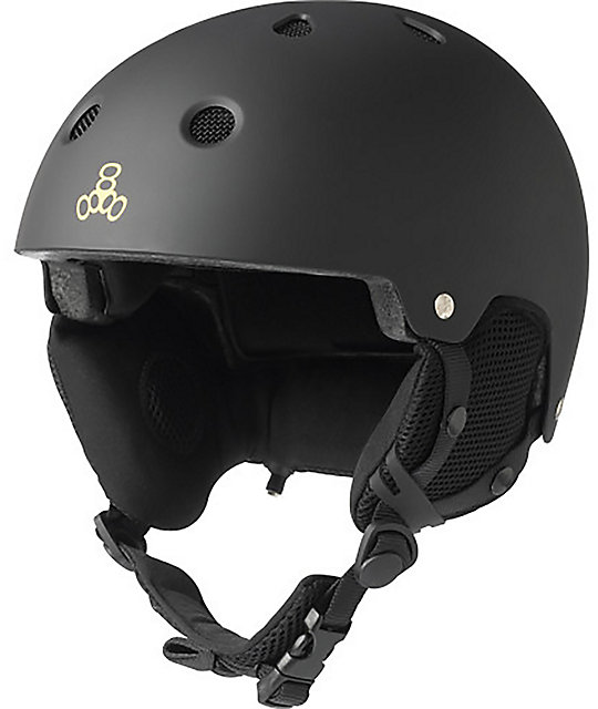 Triple Eight Audio Black Snowboard Helmet Zumiez