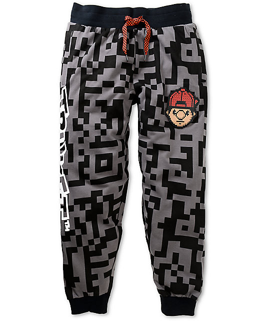 Trukfit Digital Black And Grey Checkered Sweatpants Zumiez