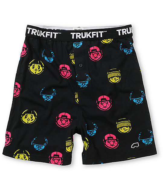 Trukfit Polka Face Black Knit Boxers Zumiez