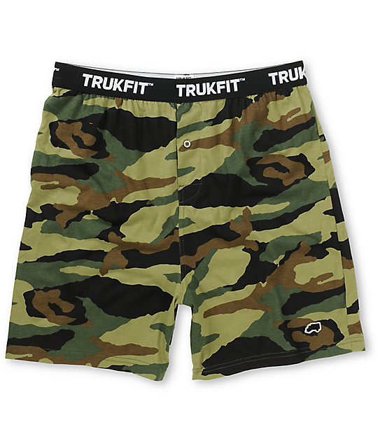 Trukfit Woodland Camo Knit Boxers Zumiez