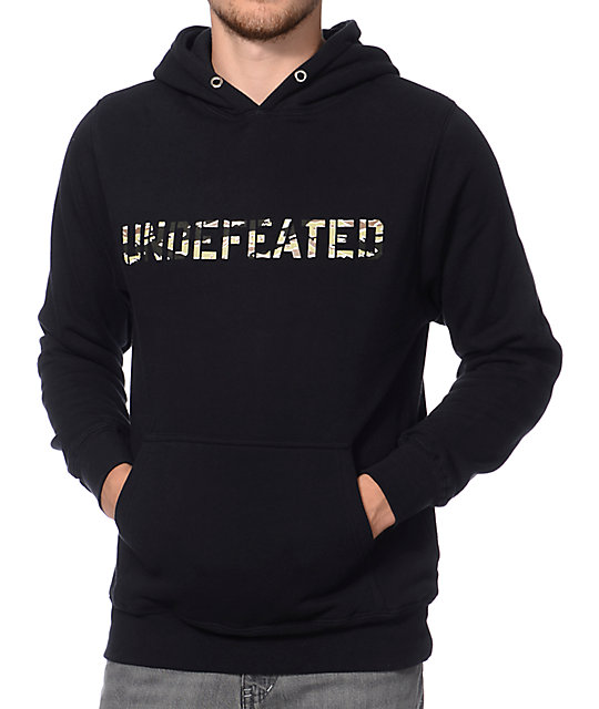 Undefeated Camo Black Pullover Hoodie | Zumiez