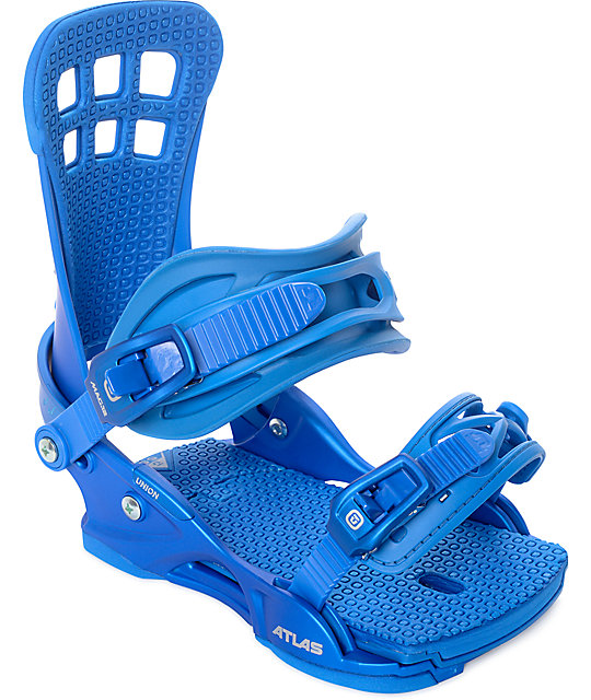 Union Atlas Metallic Blue Snowboard Bindings Zumiez