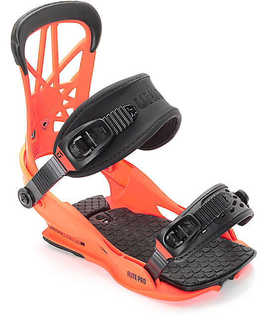 Union Flite Pro Orange Snowboard Bindings Zumiez