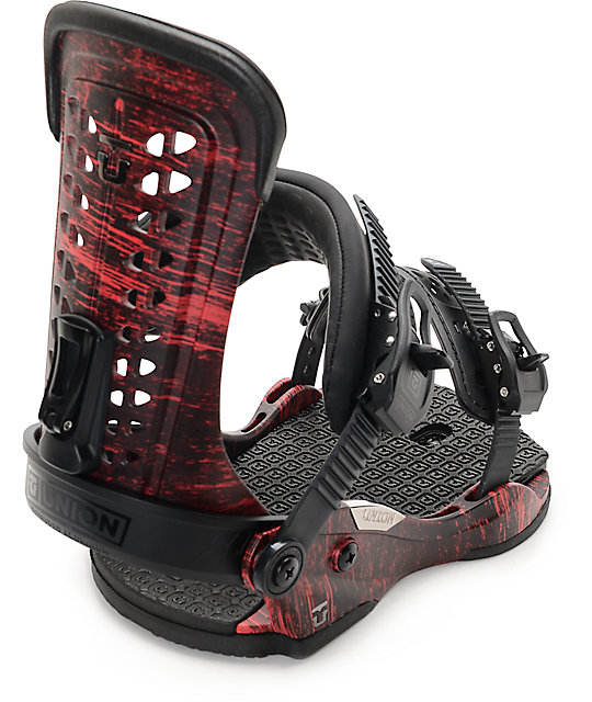 Union Force Distressed Red Snowboard Bindings Zumiez