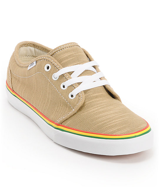 Vans 106 Vulc Natural & Rasta Hemp Skate Shoes (Mens) at Zumiez PDP