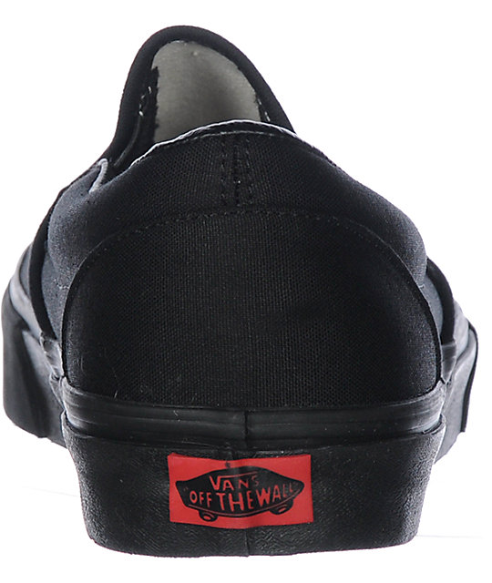 Vans All Black Slip On Skate Shoes Zumiez