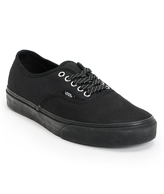 Vans Authentic Ballistic Black Skate Shoes Zumiez