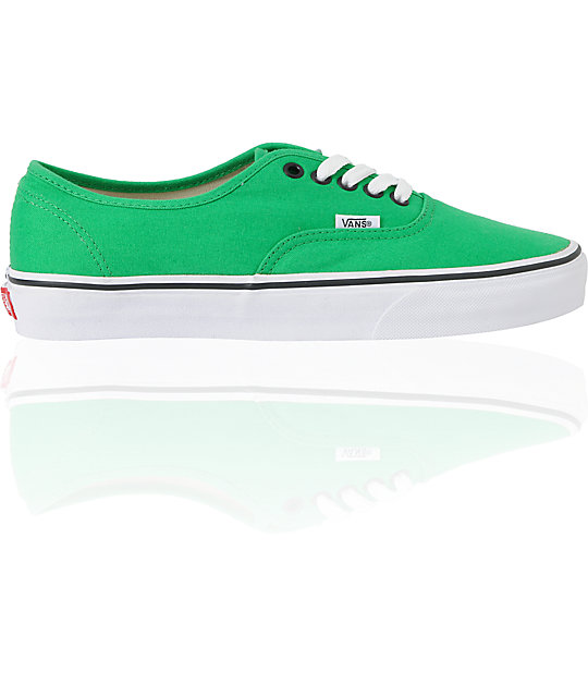 Vans Authentic Bright Green Skate Shoes Zumiez