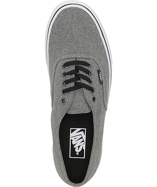 Vans Authentic Grey & White Skate Shoes | Zumiez