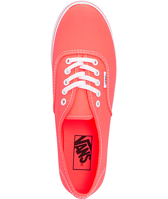 neon coral sneakers