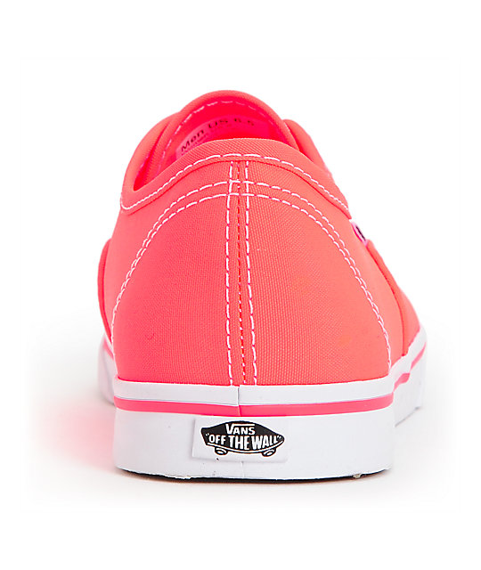 neon coral sneakers