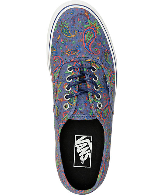 Vans Authentic Paisley Skate Shoes Zumiez