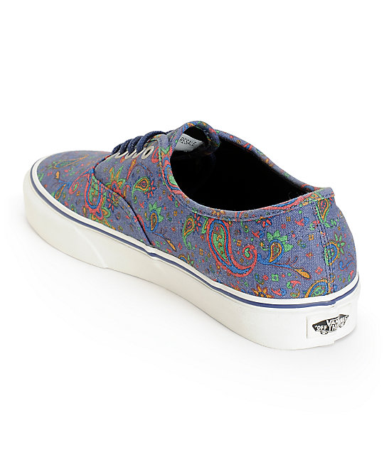 Vans Authentic Paisley Skate Shoes Zumiez