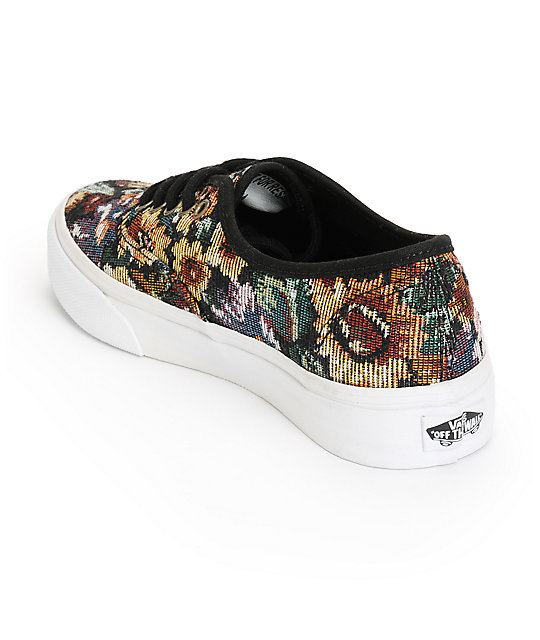 Vans Authentic Slim Tapestry Floral Shoes Zumiez