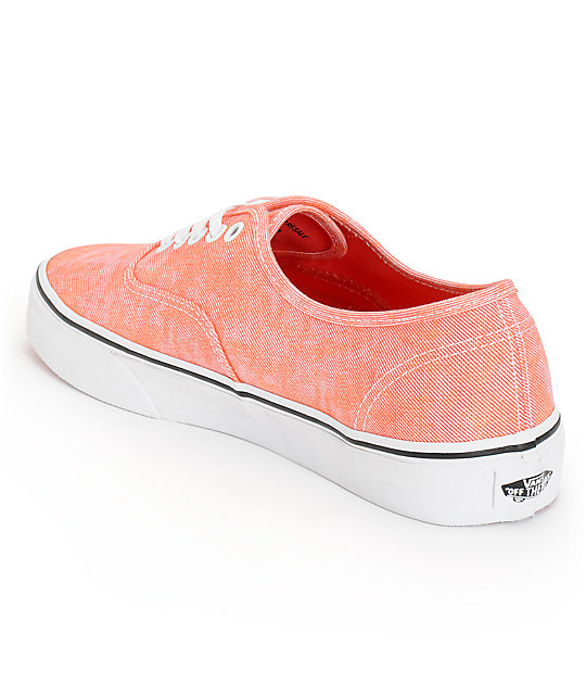 coral canvas shoes