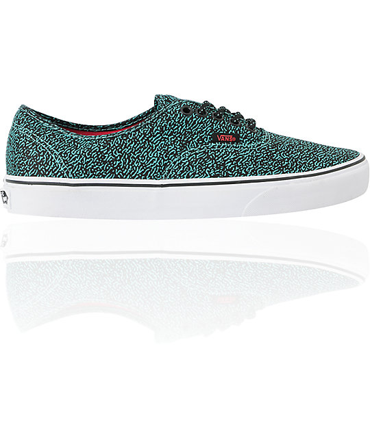 vans authentic skate shoe turquoise monochrome