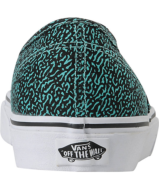 vans authentic skate shoe turquoise monochrome