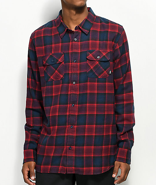 burgundy flannel shirt women's