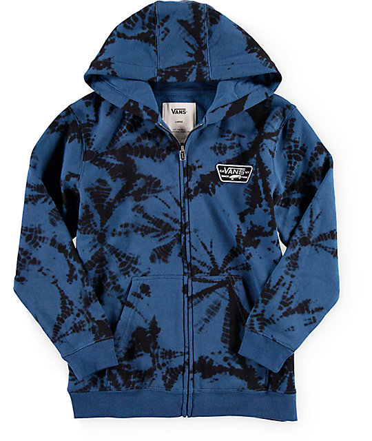 Vans Boys Greyling Tie Dye Zip Up Hoodie Zumiez