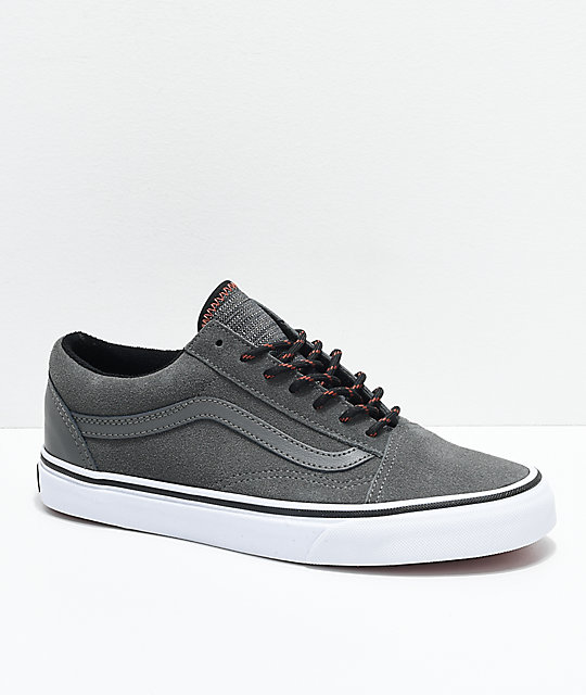 Vans Boys Old Skool Gunmetal Grey Skate Shoes | Zumiez