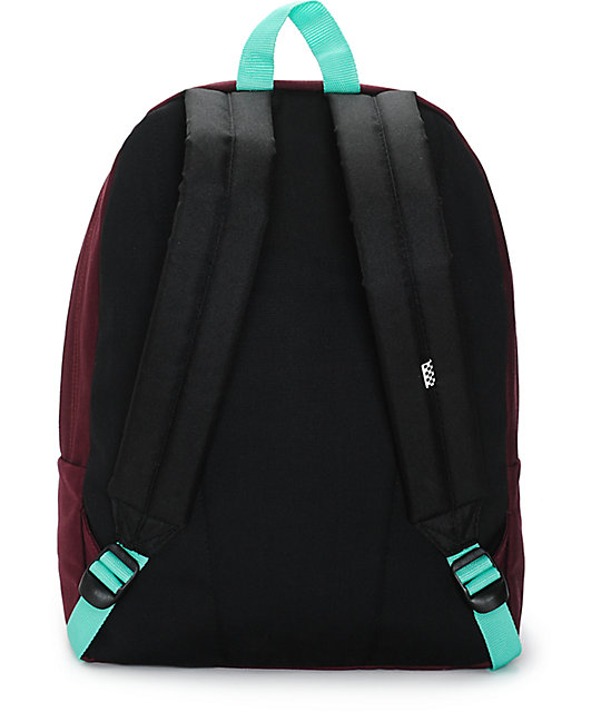 Vans Burgundy & Lavender Colorblock Backpack | Zumiez