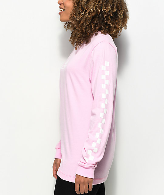 womens pink long sleeve t shirts