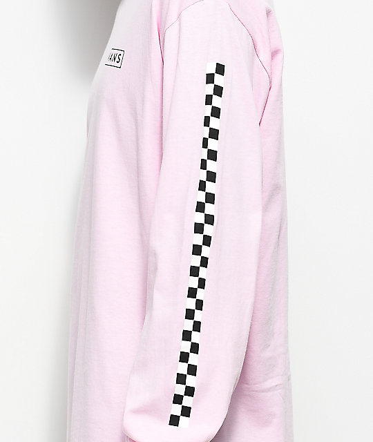 vans pink shirt long sleeve