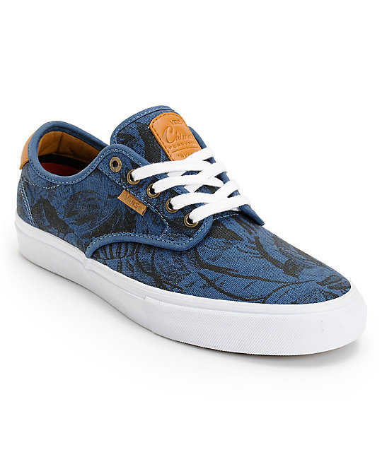 vans blue and tan