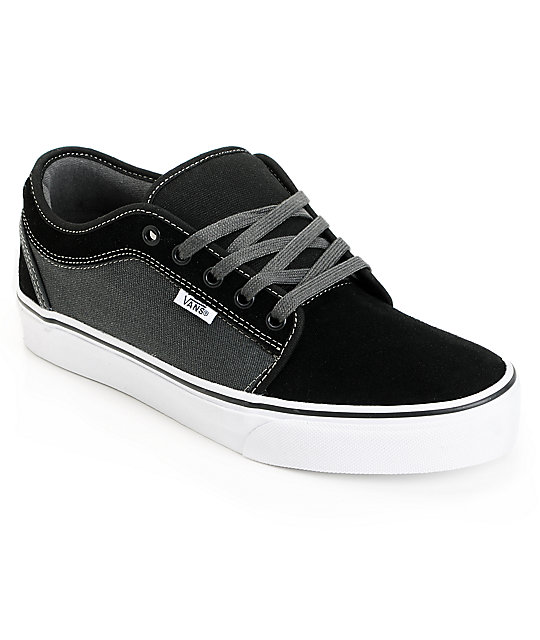 Vans Chukka Low Black And Dark Slate Skate Shoes Zumiez