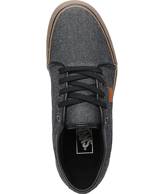 vans chukka low black canvas