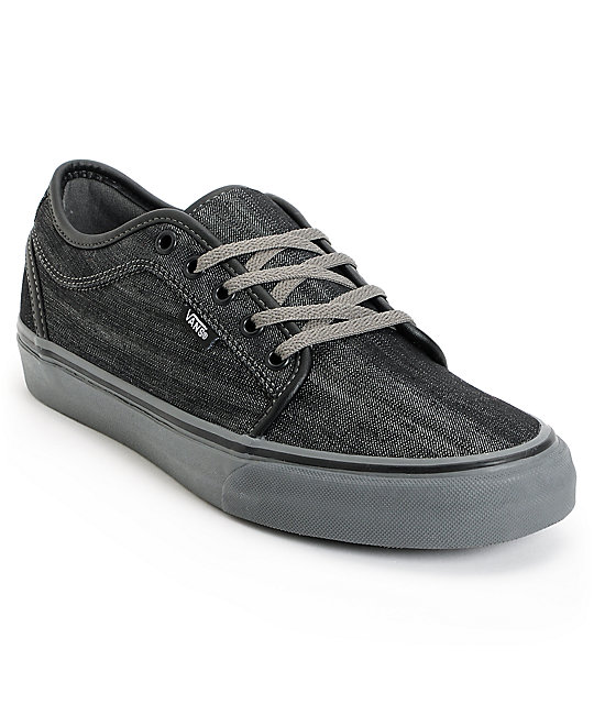 Vans Chukka Low Black Canvas & Pewter Skate Shoes