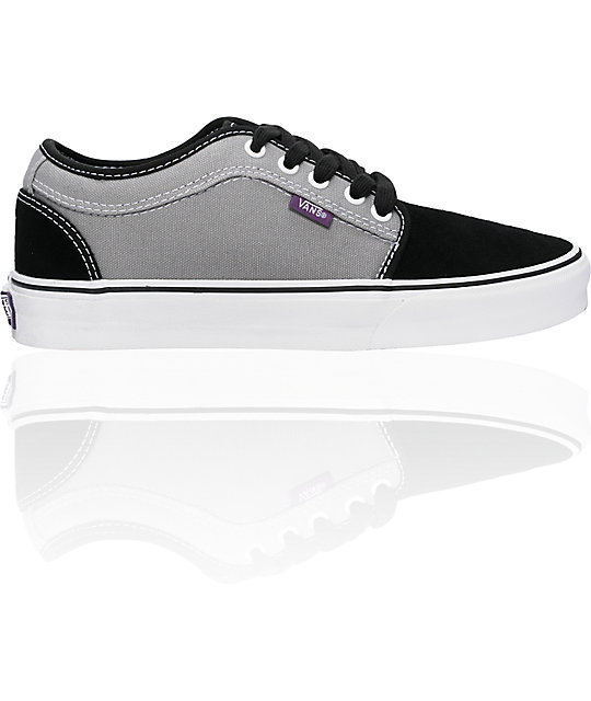 Vans Chukka Low Black Grey & Purple Shoes | Zumiez