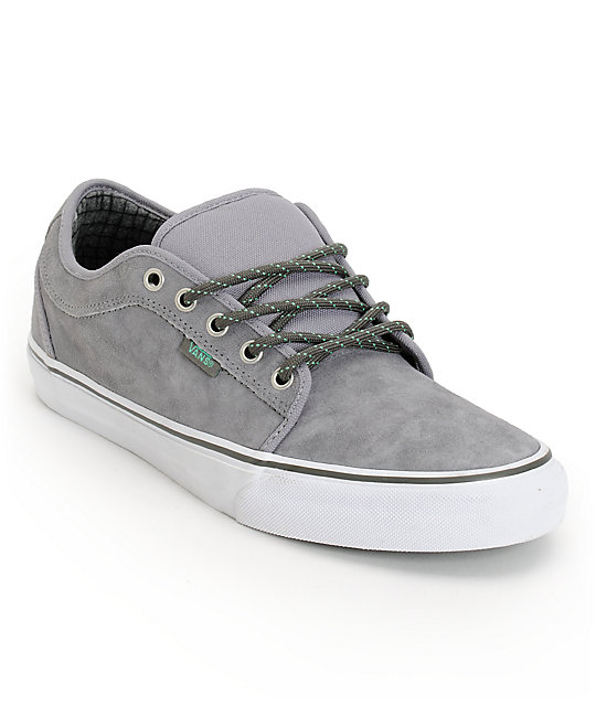 Vans Chukka Low Hiker Grey & Mint Suede Skate Shoes (Mens) at Zumiez PDP