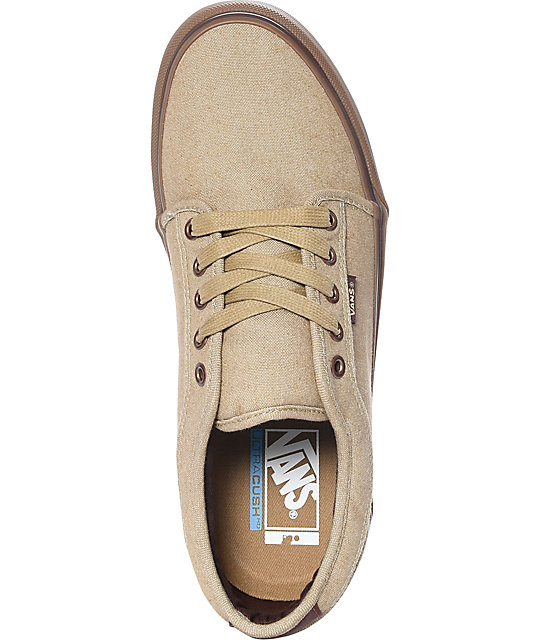 tan vans gum sole