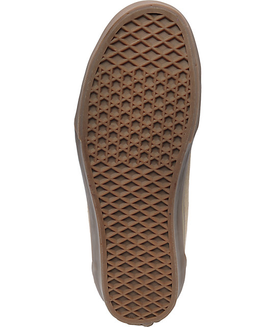 tan vans gum sole