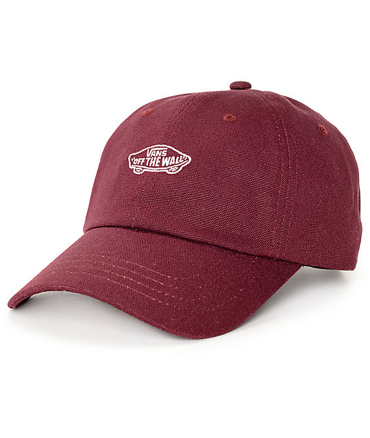 Vans Court Burgundy Baseball Hat Zumiez