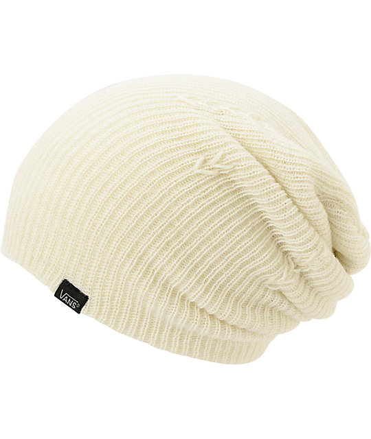 Vans Creme White Beanie Zumiez