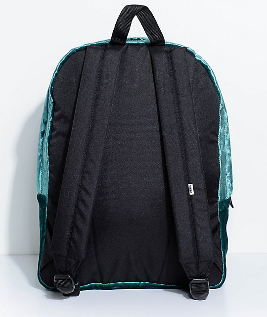 Vans Deanna Jade Green Velvet 22L Backpack Zumiez