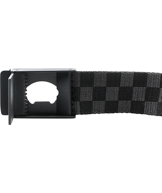 Vans Deppster Black & Charcoal Checkered Belt | Zumiez