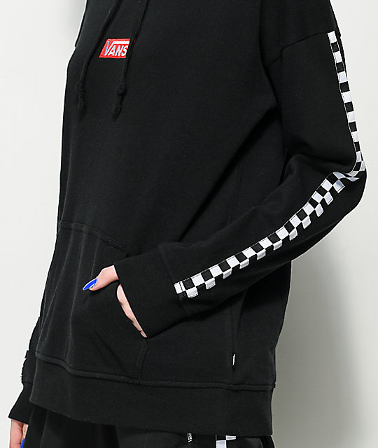 Vans Drop Black And White Checker Hoodie Zumiezca 8202