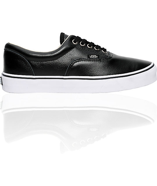 Vans Era Black Leather Skate Shoes | Zumiez