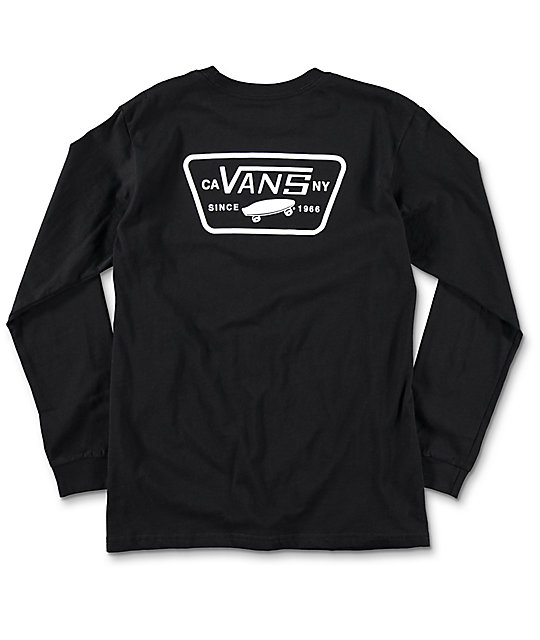 Vans Full Patch Boys Black Long Sleeve TShirt Zumiez