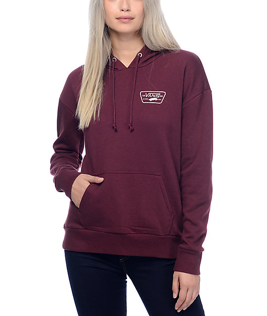 burgundy vans sweater
