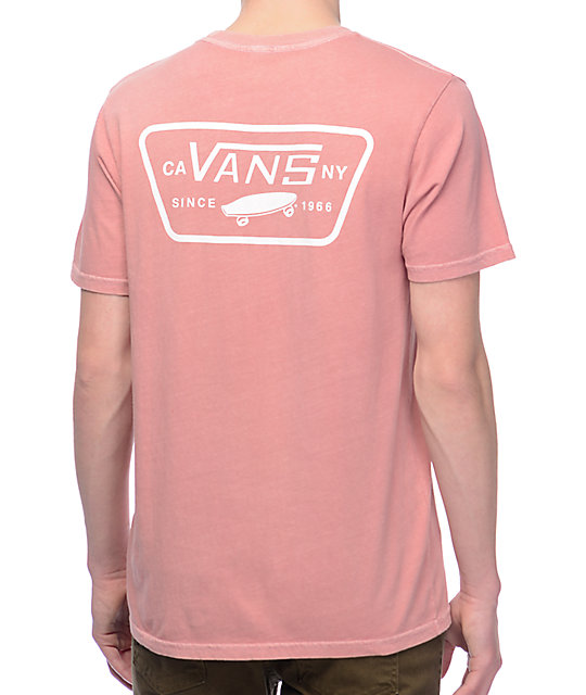 camiseta vans rosa hombre
