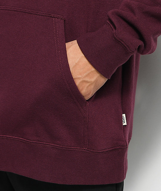 Vans MN Core Basics Burgundy Hoodie | Zumiez