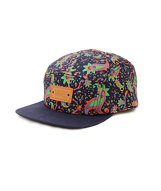 Vans Navy Paisley 5 Panel Hat Zumiez