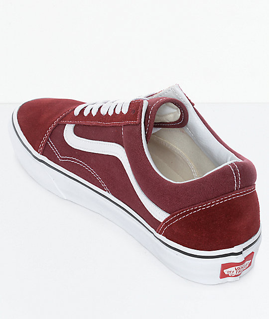 Vans Old Skool Madder Brown & White Skate Shoes 