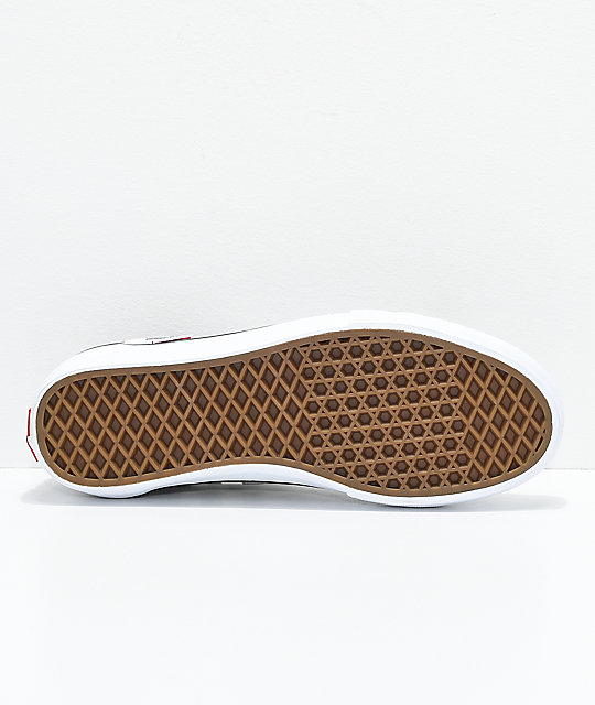 Vans Old Skool Pro Grey Checker & White Skate Shoes Zumiez